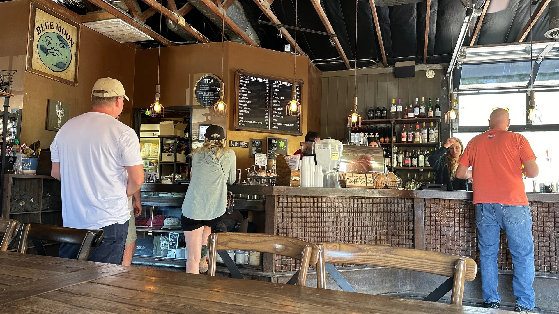Guests at Janey’s coffee and drinks counter.